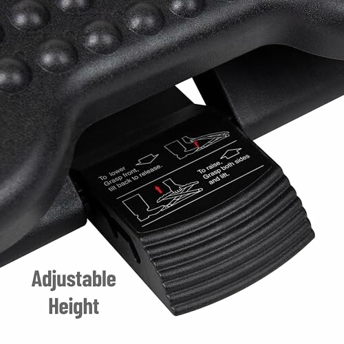 Footrest with adjustable height lever