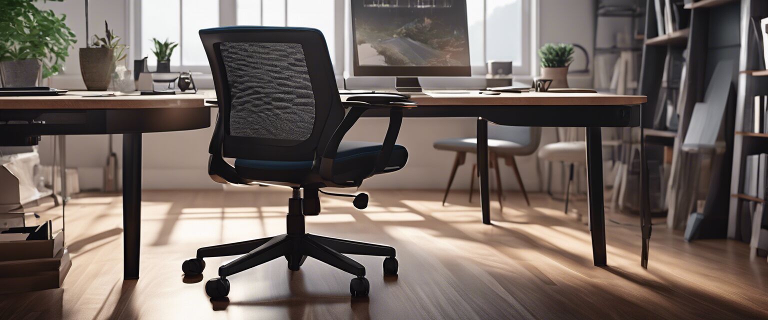 Ergonomic chair in office
