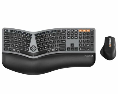 ProtoArc Ergonomic Wireless Keyboard Mouse
