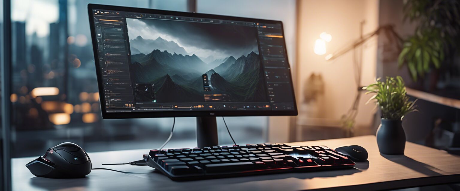 Ergonomic keyboard workspace setup