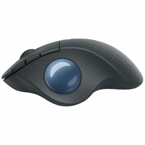 Ergonomic trackball mouse with side buttons