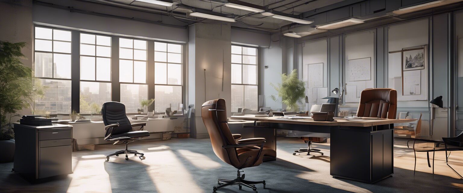 Office utilizing natural light