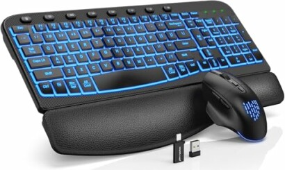 Ergonomic Wireless Keyboard and Mouse Combo